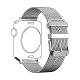 YYAN Edelstahlband Armband for Apple Uhr 5 4 44mm 40mm 42mm 38mm Milanese Loop Band Armband Fit for iWatch 3 2 1 Zubehör (Band Color : Silver, Band Width : for 38mm 40mm)