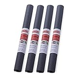 AMZ-BOX Schubladenmatte, DIY Waschbare wasserdichte Matte, Schubladeneinlage für Kühlschrank und Schublade (4 Pcs Grau-45x150cm)