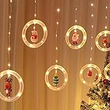 Tastak Weihnachtslichterketten LED Vorhang Lichterketten Twinkle Star Lichterkette Fensterlichter Dekorative Haging Lichter Für Zuhause Weihnachten Geburtstag Hochzeit Dek