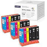 SWISS TONER 18er-Pack 550 XXL 551 XXL Kompatible Tintenpatronen Ersatz für Canon PGI-550XXL CLI-551XXL für Canon PIXMA IP7250 IP8750 MX925 MG5650 IX6850 MX725 MG5550 MG6350 MG6450 MX920