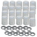 Möhlenhoff Stellantrieb Alpha-5 universal SET 20 Stück für Fussbodenheizung 230 V Typ VA 10 passend auf Heimeier Kermi Roth Herb Thermoval u.a. Farbe lichtgrau RAL 7035 Ausführung NC S