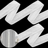 Gardinenband Kräuselband，Vorhang Reihband2.5cm*30m,Polyester Gardinenband,Faltenband Falten,(Weiß)