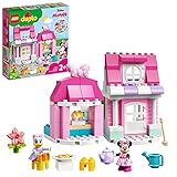 LEGO 10942 DUPLO Disney Minnies Haus mit Café, Minnie Mouse Spielzeug zum Bauen ab 2 Jahre, Kinderspielzeug mit Pupp