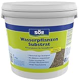 Söll 20036 WasserpflanzenSubstrat Kultursubstrat für Teichpflanzen 6 kg - gebrauchsfertiger natürlicher Bodengrund mit Mineralstoffen zur Anpflanzung von prächtigen Wasserpflanzen im G