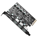 PCI-E X4 auf 5 Ports USB Erweiterungskarte Free Drive Super Speed ??USB 3.2 PCI Riser Card für Windows für MAC OX