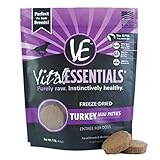 Vial Essentials Freeze Dried Raw Dog Food (Turkey, Mini Patties 1lb) by Vital E