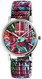 Raptor Colorful Edition Damen-Uhr Zugband Edelstahl Motiv Bunt Print Analog Quarz RA10205