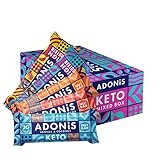 Adonis Keto Riegel | Gemischte Snack Box | 100% Natürliche Nuss Snacks, Low Carb, Vegan, Low Sugar, Bars - 20er Box