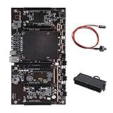 YIYIO X79 H61 BTC Miner Motherboard mit Schalter Kabel + 24Pins Strom Anschluss UnterstüTzung 3060 3070 3080 GPU 5 PCIE Motherb