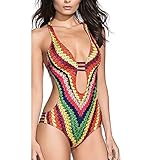 Snakell Damen Bikini Badeanzug Frauen-Verband-einteiliger Bikini Monokini drücken aufgefüllten Büstenhalter-Badebekleidungs-Badeanzug