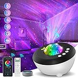 Telfun Led Alexa Sternenhimmel Projektor, Smart Nachtlicht Baby,Galaxy Disco Licht Mit Fernbedienung Und Timer Design, Rgb Dimming Musik /Bluetooth Lautsprecher/Wifi Verbindung