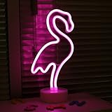 LED Flamingo mit Sockel Nachtlicht,Dekor Neonleuchte für Weihnachten, Geburtstagsfeier, Kinderzimmer, Wohnzimmer, Hochzeit Party Decor (flamingo)
