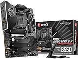 MSI MEG B550 Unify-X Gaming Motherboard (AMD AM4, DDR4, PCIe 4.0, SATA 6Gb/s, Dual M.2, USB 3.2 Gen 2, HDMI, Wi-Fi 6 AX, ATX, AMD Ryzen 5000 Series Prozessoren)