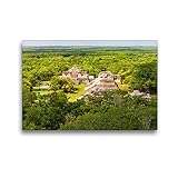 CALVENDO Premium Textil-Leinwand 45 cm x 30 cm quer, Versteckt im dichten Urwald - die Maya-Ruinenstätte von Ek Balam | Wandbild, Bild auf Keilrahmen. von Ek Balam, Yucatan, Mexiko Orte O