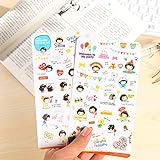 BLOUR 10 Stück/Packung Kpop Aufkleber Set Cartoon Anime Label Transparent Kreative Raumpapier Handbuch Album Mobile Kühlschrank Dek