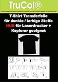 10x DIN A4 T-Shirt Folie WEIß Transferfolie Transferpapier Bügelfolie für helle dunkle weiße farbige schwarze Textilien LASERDRUCKER Kopierer - Zum Heißtransfer von Bildern und Schriftzügen auf schwarze + farbige Stoffe + poröse M