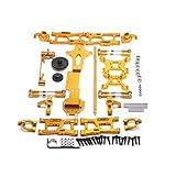 Yebobo für 1:14 144001 RC Auto Voll Upgrade Ersatz Teile Metall C Sitz Lenk Becher Schwinge Zentral Antriebswelle, Gelb