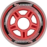 Powerslide Inline-Rollen-Set One Wheels, Smoke/Rot, 1