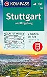 KOMPASS Wanderkarte Stuttgart und Umgebung: 2 Wanderkarten 1:50000 im Set inklusive Karte zur offline Verwendung in der KOMPASS-App. Fahrradfahren. (KOMPASS-Wanderkarten, Band 780)