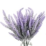 SJUNJIE 4 Stück Kunstblumen Lavendel Bouquet Künstliche Blumen Simulation Lila Lavendelblüten Bündel für Garden Party Hause Wohnzimmer Küche Fotografie Hochzeit Dek