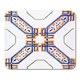 Mauspads Abstraktes blaues Keramikdetail der traditionellen Fliesen vom Fassaden-alten Haus in Valencia Spanien Boden-Mauspad für Notebooks, Desktop-Computer Mausmatten, Bü