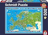 Schmidt Spiele Puzzle 58373 Europa entdecken, 500 Teile Puzzle, b
