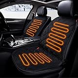 2 Stücke Sitzheizung Auto Auflage Universal, Sitzheizung 12V fürs Auto KFZ Sitzheizung Auflage Zigarettenanzünder, Heizkissen Beheizbare Heizauflage Sitzauflage mit Zeit Temp