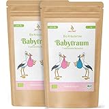 JoviTea® Babytraum Tee BIO 2er Sparset – Traditionelle Rezeptur - spezielle Kräutermischung – aus kontrolliert biologischem Anbau. 100% natürlich und ohne Zusatz von Zucker - 2x75g