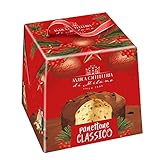 Klassischer Panettone im Weihnachtskarton, gebacken in Italien, in der Provinz Mailand, 750 G