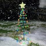 Outdoor String Lights Solar Weihnachtslicht 2ft LED Spiralbaum Lichter for Terrasse Hochzeit Party Weihnachten außerhalb Home Tischdekor (Color : A)