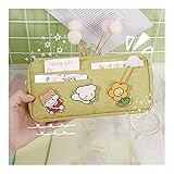 Moonlight Star Bleistiftkasten Niedliche Bleistift-Materiale Mädchen Zurück zu Schulbedarf Kawaii Bag Bleistift Box (Color : Green)