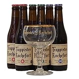 Rochefort Trappistes Probierpaket biergeschenke (6 x 0,33L + Rochefort Glas)