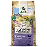 Wildes Land - Nr. 4 Kaninchen - 12 kg - mit Kartoffeln und Wildkräutern - Glutenfrei - Trockenfutter für Hunde - Hundefutter mit hohem Fleischanteil - Hohe Verträglichk