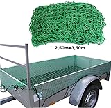 Marwotec Anhängernetz 2,5x3,5m, Gepäcknetz, zur Ladungssicherung, 2,50m x 3,50 m, Containernetz, Sicherung