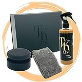 TK Line Premium Leder Pflege Set I 250 ml Spezialpflege I Pflegemittel mit UV-Schutzformel für Leder & Kunstleder I Für Autositz, Motorradsitze, L