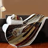 VFDBNG Sherpa Decke 3D gedruckte Malerei Kuh 130 x 150 cm Flanelldecke Kuscheldecke Fleece Decke als Sofadecke Weiche Warme Couch Decken Sofa Decken Flauschige Wohndecke Schlafdeck