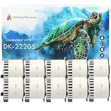 10x Endlos-Etiketten kompatibel für Brother DK-22205 62mm x 30.48m P-Touch QL-500 500BS 550 560 560VP 570 700 710W 720NW 800 810W 820NWB 1050 1060N 1100 1110NWB, Thermopap