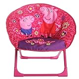 Campingstühle Faltender Mondstuhl für Kinder, Indoor Outdoor Comfort leichte robuste Stuhl Klappstühle (Color : Peppa Pig)