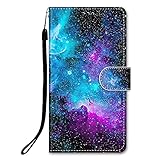 DiaryTown Hülle für iPhone 13 Pro Leder Handyhülle mit Muster Kartenfach Magnet Klappbar Stoßfest Silikon Case Schutzhülle Ledertasche Flip Brieftasche Handytasche - S