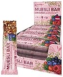 IronMaxx Muesli Bar Vegan, Forest Fruits Flavour, 16 x 30 g (16er Pack)