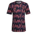 adidas Herren MUFC Preshi T-Shirt, Schwarz/Rot (Rojsho), XL