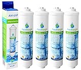 4x AquaHouse UIFH Kompatibel für Haier 0060823485A Kemflo Aicro Wasserfilter für Haier, CDA, Firstline, Frigistar Kühlschränk