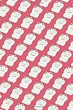 MANEKI-NEKO, BECKONING CAT NOTEBOOK: Pink notebook to write in, lined pages, beckoning cat a lucky charm to bring good fortune, perfect gift for women ... who love the japanese culture & it's meaning