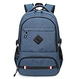 Hanpiyig Backpack, New Herren Business-Laptop- Rucksack mit USB- Ladeanschluss Anti-Diebstahl- Reisetasche 15, 6 Zoll Male Reisetaschen Business-Rucksacks. (Color : Blue)