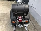 ORLETANOS Gepäckkoffer Packtasche kompatibel mit Heritage Deluxe Fatboy Springer Loki Black Rolle GepäckrolleHarley Davidson Orletanos Sissybar Gepäckträger schwarz HD