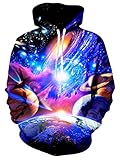 NEWISTAR Herren 3D Hoodie Jacke Sweatjacke mit Kapuzen M