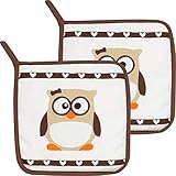 Kracht Topflappen 2er-Pack Eulen Größe 20x20