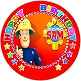 Fondant Tortenaufleger Tortenbild Geburtstag Feuerwehrmann Sam T63