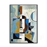 Nordische Bauhaus Ausstellung Plakat Kunstdruck Abstrakte geometrische Mode Wandbild moderne rahmenlose Leinwand Malerei E 50x70