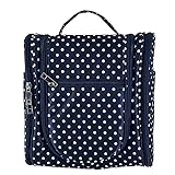 Ac.y.c Premium Reise-Kulturbeutel zum Aufhängen, Kosmetiktasche, Make-Up-Pinsel, Organizer für Badezimmer und Dusche, für Damen und Herren, Navy Piont,